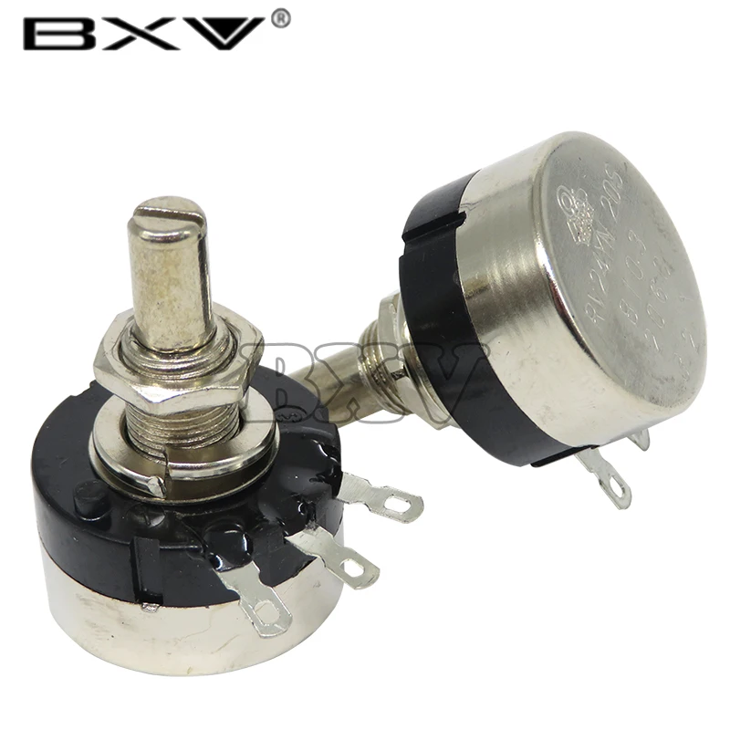 RV24YN20S 1K 2K 5K 10K 20K 50K 100K 1M Ohm Single Turn Carbon Film Rotary Taper Potentiometer With A03 Knob With Dial 1Set(3PCS) multiturn potentiometer rotary potentiometer adjustable resistor