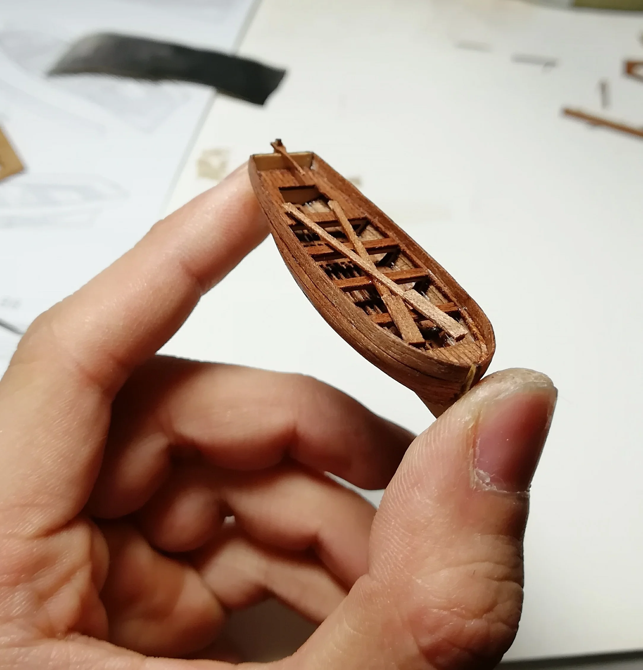 mini wooden boat model assembly kit scale 1:96 Harvey ship's lifeboat Model buildingKit | Игрушки и хобби