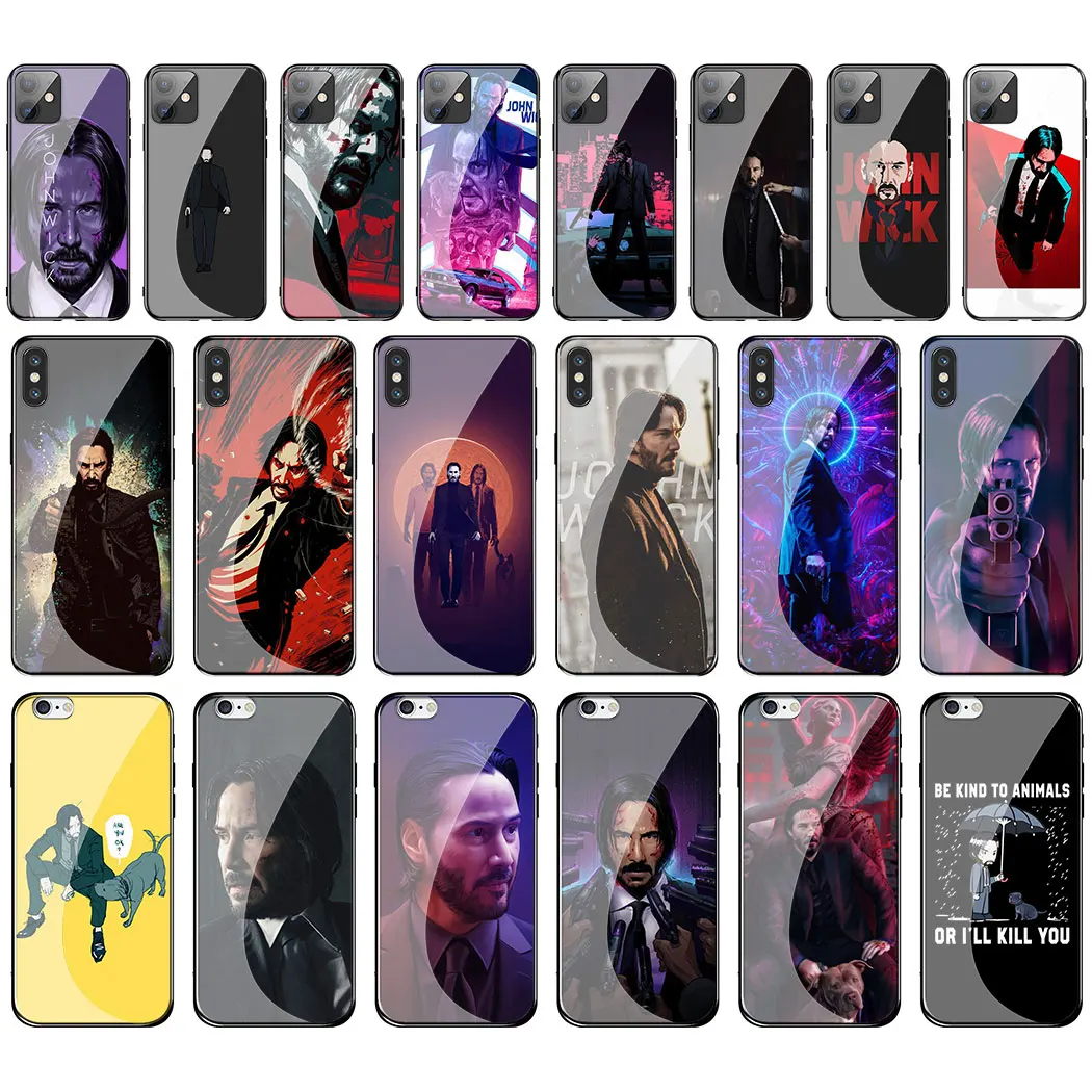 Чехол из закаленного стекла для телефона John Wick Apple iPhone 11 Pro XS Max XR X 8 7 6S Plus 5S