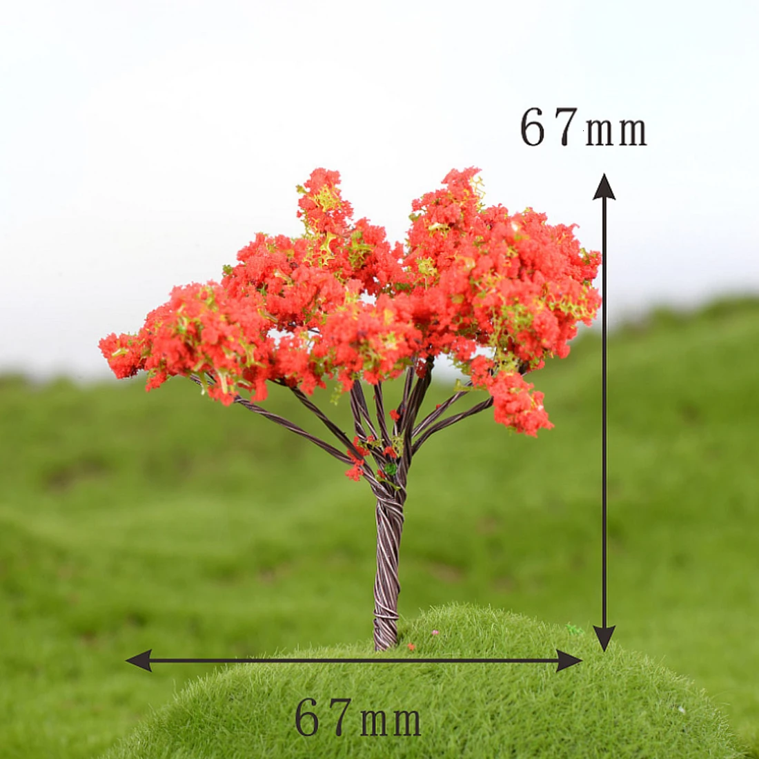 30 шт. HO 1: 85 6,7 см весы Delonix Regia модель+ 5,8 см весы гибискуса дерево+ 6 см весы капок Дерево Модель для DIY пейзаж