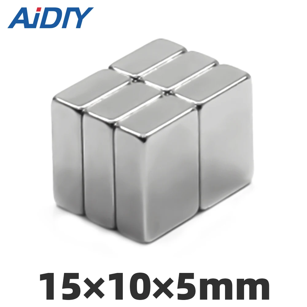 

AI DIY 3/10/lot Pcs 15x10x5mm N35 Neodymium Magnet Super Strong Powerful Cuboid Block Rare Earth Magnets Rectangular 15*10*5mm