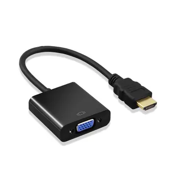 

New HDMI To VGA Adapter 1080P Male To Famale Converter Adapter 1080P Digital To Analog Video Audio For PC Laptop Tablet
