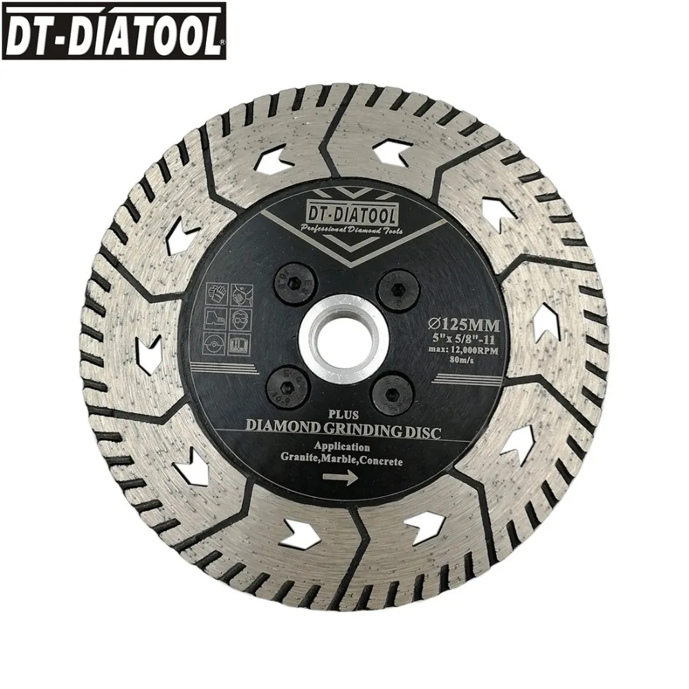 DT-DIATOOL 2 шт. 5/8-11 диаметр резьбы 125 мм/" Алмазное двойное пильное лезвие для резки шлифовального диска шлифовальный гранит мраморный бетон