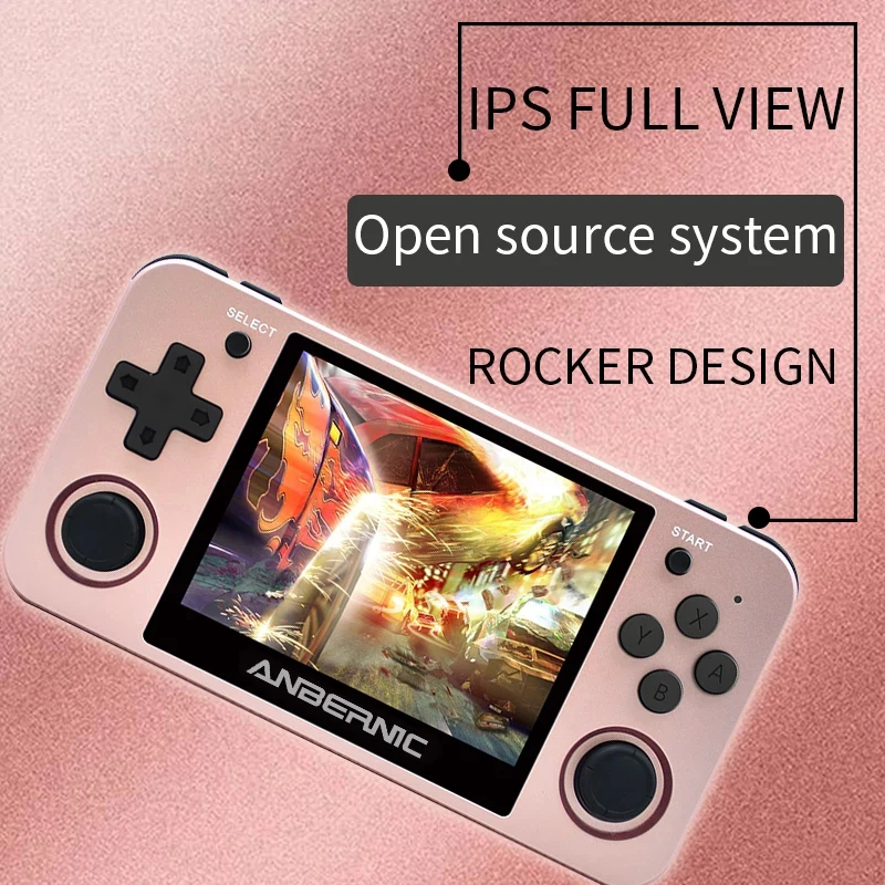 US $43.86 Gray RG350 Handheld Game Console RG350M Metal Shell Console Open Source System 35 Inch IPS Screen Retro Ps1 Arcade 3D Games