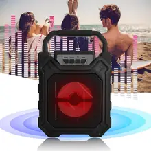 Портативный наружный ABS Bluetooth динамик Поддержка карты памяти u-диск черный Bluetooth динамик водонепроницаемый для мобильного телефона