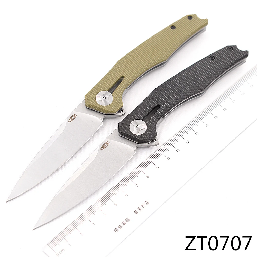 2020 New 0707 Mark 20CV Blade Micarta + Steel handle ball Bearing flipper folding camping outdoor Kitchen pocket EDC tool knife