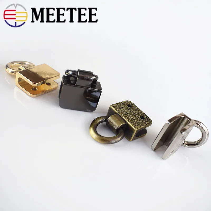 4Pcs Metal Bag Side Clip Buckles Handbag Strap Clasp Screw Handles Chain Hook Connector Hanger Hardware Accessories F1 9|Пряжки и