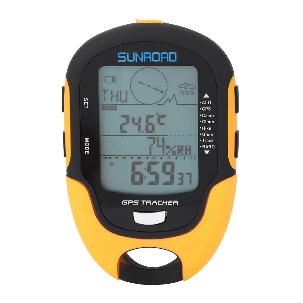 SUNROAD FR510 Handheld GPS Navigation Receiver Portable Handheld Digital Altimeter Barometer Compass Camping Hiking Tool handheld gps navigator