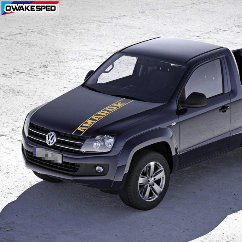Pick Up Styling OFF ROAD Sticker For Volkswagen-Amarok Car Hood Bonnet Stripes Sport Auto Engine Cover Decor Vinyl Decals (3)