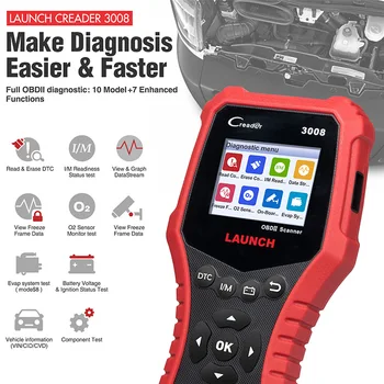 

OBD2 Automotive Scanner OBDII Code Reader Diagnostic Tool Battery Voltage Test Tool LAUNCH X431 CR3008