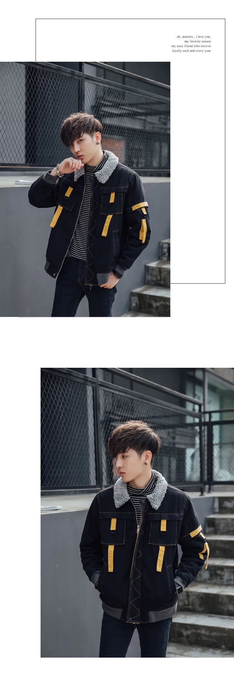 Autumn& Winter Lambs Wool Cotton-padded Clothes Men's Fur Korean-style Trend Brushed And Thick Loose-Fit Double-sided Wear