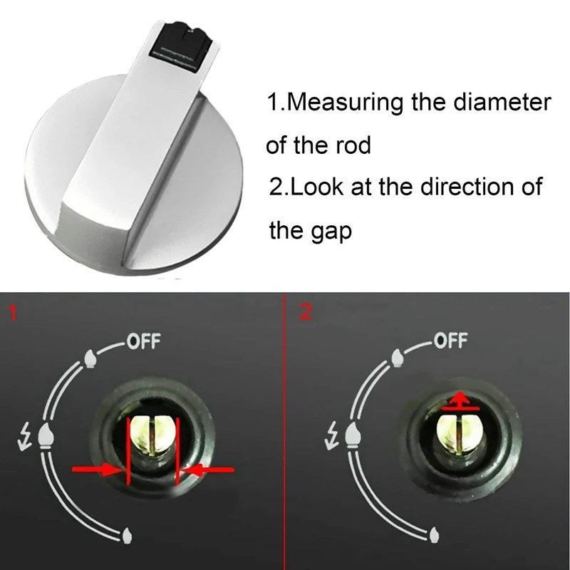 Плиты ручки для плиты, ручка духовки 6 шт., цинковый сплав 6 мм Универсальные серебряные ручки управления газовой плитой адаптеры переключатель печи приготовления пищи S