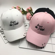 New letter Embroidered Baseball cap spring and summer men and women Korean version leisure fashion curved eaves duck tongue cap