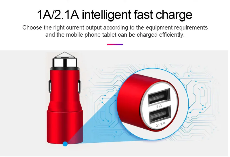 Denicer автомобильное зарядное устройство 1а/2а USB Автомобильное зарядное устройство для прикуривателя мини USB Автомобильные аксессуары с дополнительным двойным зарядным устройством USB универсальный
