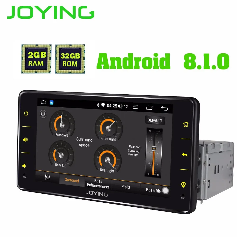  JOYING 2GB RAM 32GB ROM 6.2'' 1 DIN Android 8.1 car stereo head unit bluetooth FM radio player Mirr