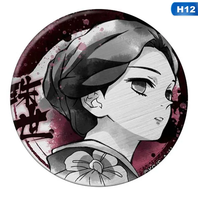 5.8CM Tinplate Tanjirou Icon Collection Breastpin For Backpacks Anime Badges Demon Slayer: Kimetsu No Yaiba Cosplay Brooch Pins BRH4846H12