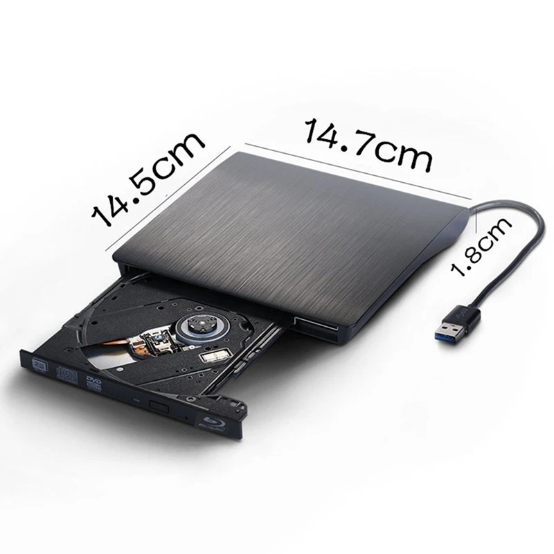 Внешний Bluray DVD привод USB 3 0 тонкий Blu Ray 3D CD диск для ноутбука Mac Настольный Windows OS