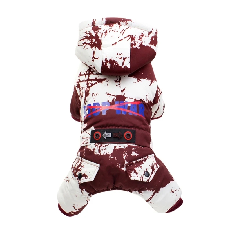 JR 4 ноги зимняя одежда для собак хлопковая стеганая одежда осенне-зимнее пальто куртка одежда для домашних животных для собак теплое пальто S-XXLGM - Цвет: JR