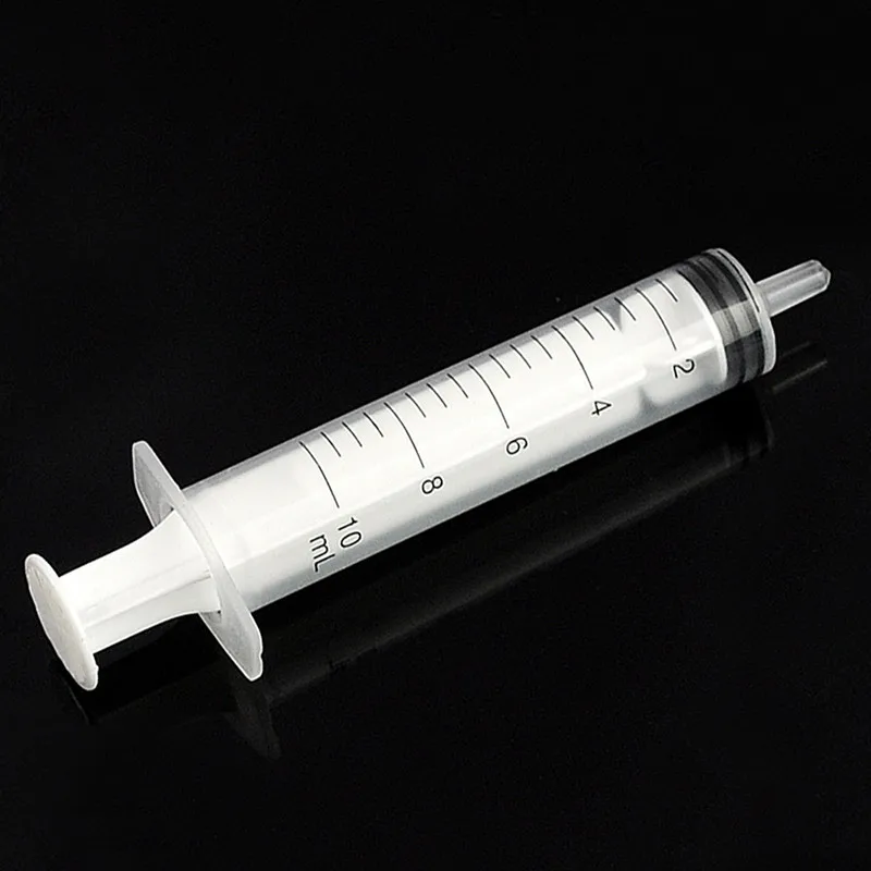 

60Pcs 10ML Disposable Plastic Syringe Pets Feeding Hydroponics Analyze Measuring Injector Female Flusher Not Include Needle