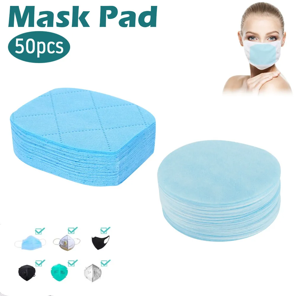 

50/100Pcs Disposable Dustproof Mask Gasket Pads Three-layer Non-woven Anti Dust Smoke Filters Masks Pads Cloth Shield