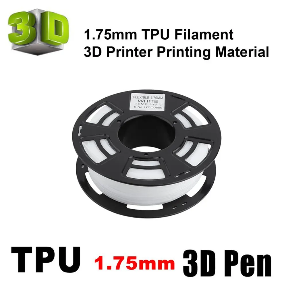 Высокая производительность 1,75 мм TPU прозрачная нить 3d принтер материалы для печати 0,9 кг для 3D печати ручка 3d принтер