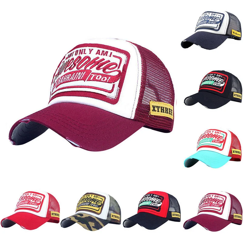 Baseball Cap Fashion Men Women Embroidered Flower Denim Cap Casual Snapback Hats Summer Mesh Caps For Drop Shipping