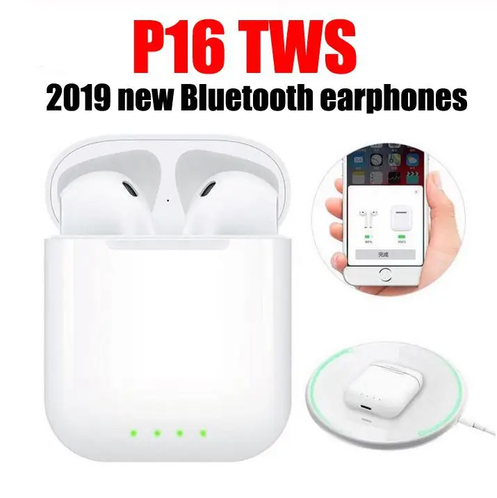 

P16 TWS Bluetooth Wireless Earphones Stereo Earbuds with Charging