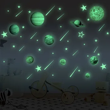 

glow in the dark luminous DIY living room sticker wall decor adhesive decal sticker