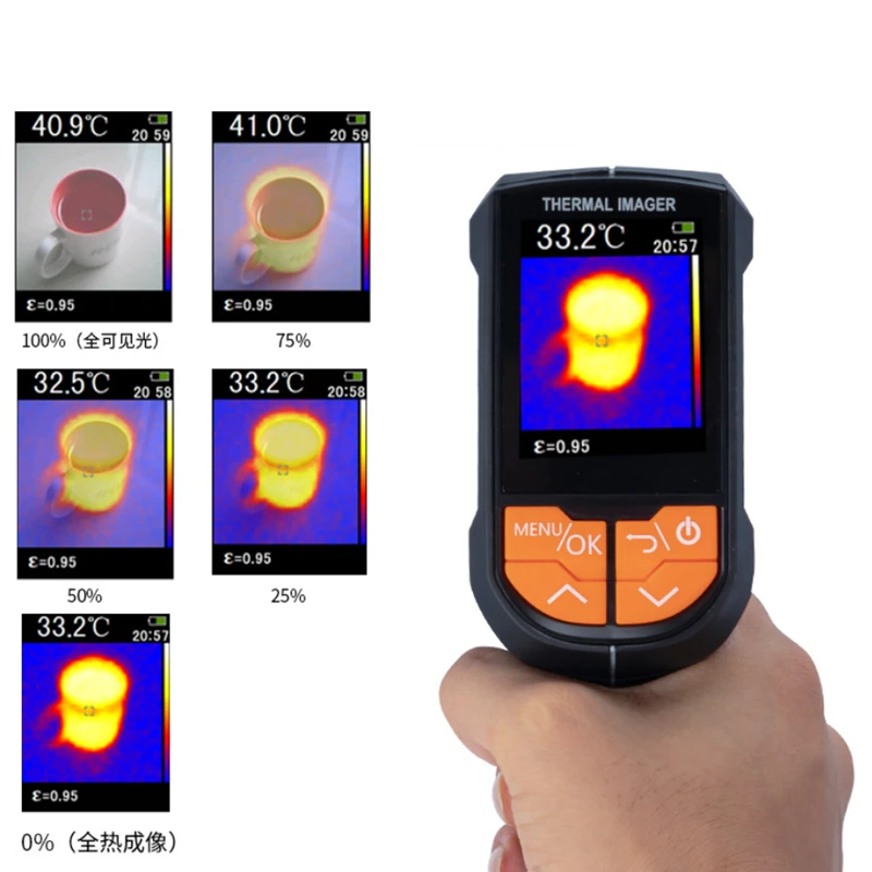 Тепловизионная камера инфракрасное разрешение изображения цветной ЖК-экран USB