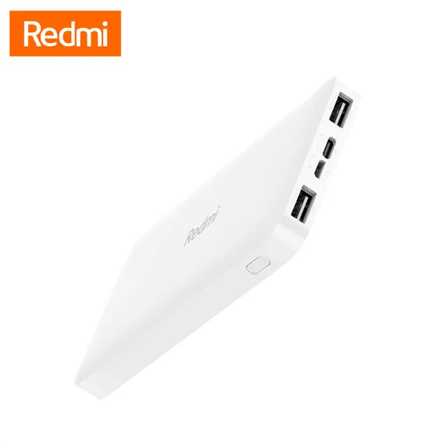 Xiaomi Redmi 10000 мАч Внешний аккумулятор внешний аккумулятор Двойной USB вход выход Двусторонняя зарядка портативный для телефона