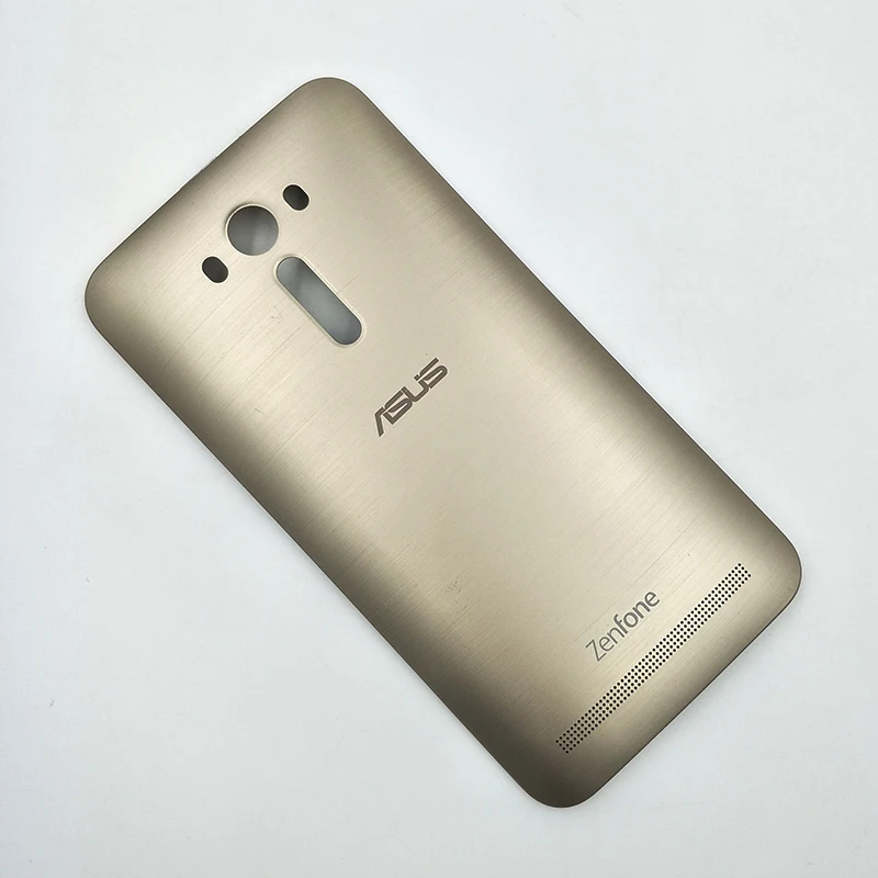gold Пластиковый чехол на заднюю дверь для Asus Zenfone 2 Laser ZE550KL чехол для ремонта батареи с кнопкой питания - Цвет: gold
