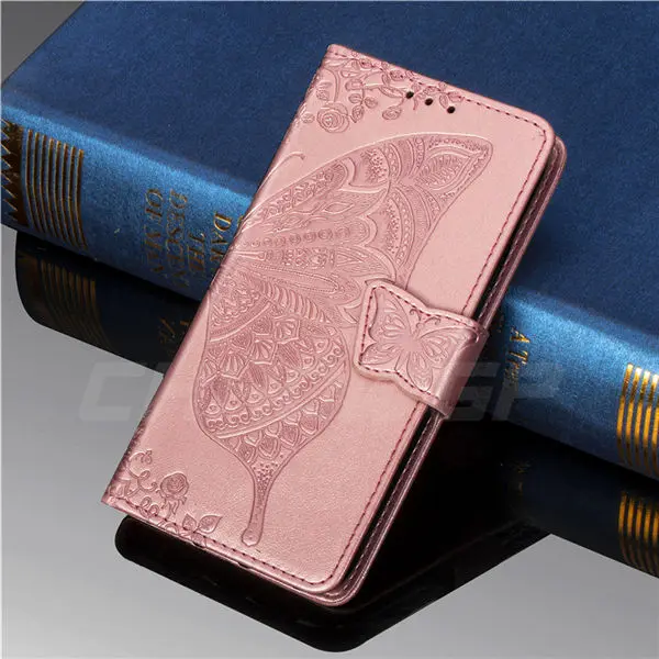 Розовый Милый чехол-книжка с бабочкой для samsung galaxy A20e A202 SM-A202FD Чехол-книжка для samsung galaxy A20E A202FD кожаный чехол-кошелек - Цвет: Розовый