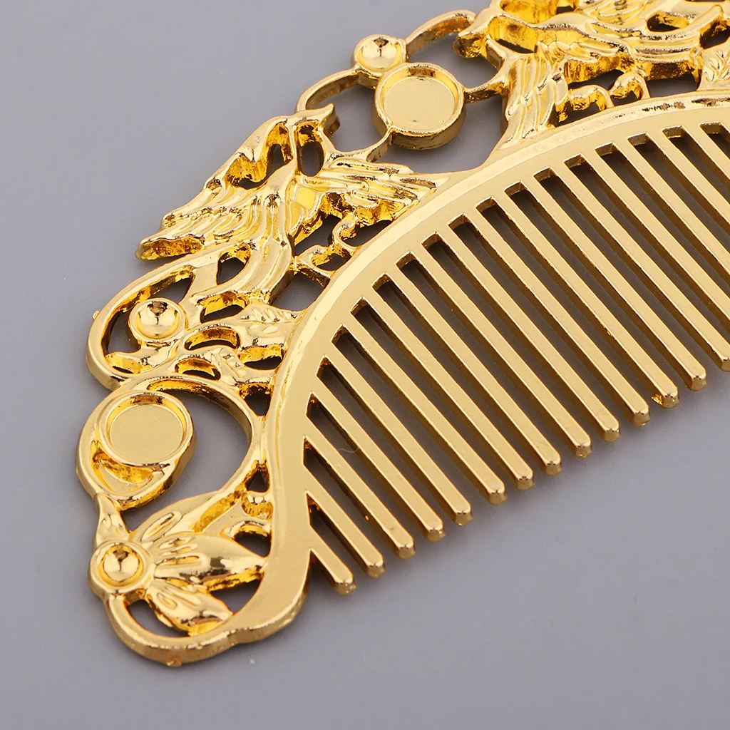 silver color Golden Color Round Cabochon Bezels Blank Hair Side Comb Cabochon Clip Hair Pin Clip Barrette Blanks Hairpin Findings