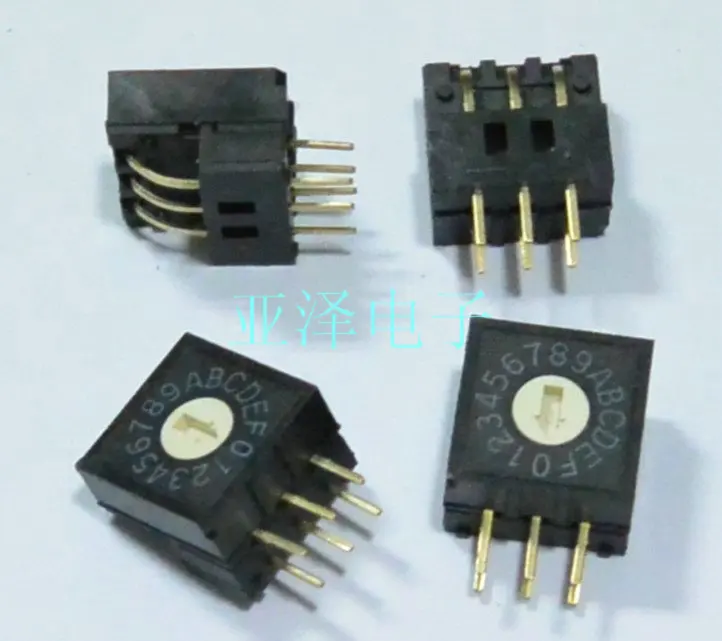 

5PCS/LOT DIP Taiwan round 0-F/16 stalls, 8421C rotary dial code switch, RV3A-16R-V, positive code 3:3