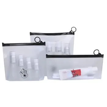 

3PCS Waterproof Transparent PVC Cosmetic Bag Makeup Bag Set Portable Multipurpose Assorted Makeup Pouch Toiletry Bag For Travel