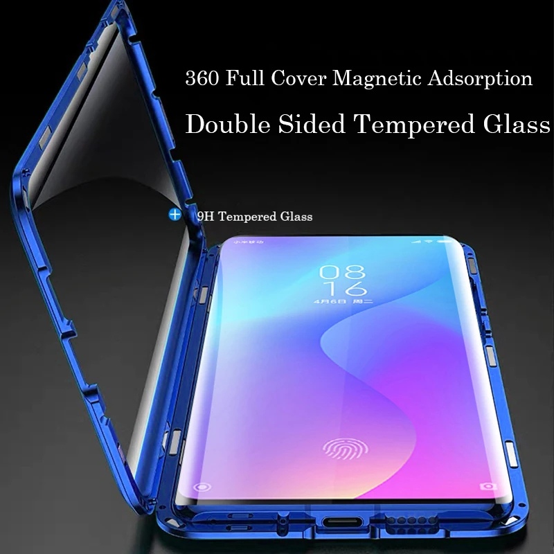 

For Xiaomi Redmi K20 K20 Pro Magnetic Case Glass For Xiaomi mi 9T Pro Magnet Adsorption Case K20 Pro Front and Back Glass Cover