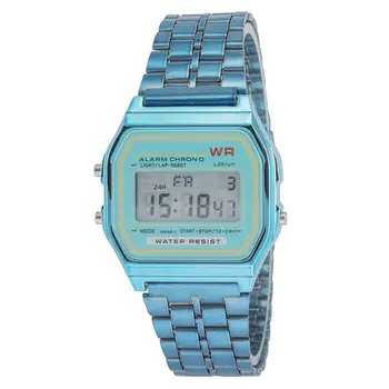 

Ultra-thin F91w sports Children's electronic watches alarm children clock Stainless Steel strap men watch for boy girl gift