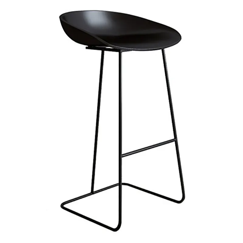 Black leg Black 75 Скандинавский бар простой бытовой стенд отдыха спинки два вида высоты сидения и различные цвета - Цвет: Black leg Black 75