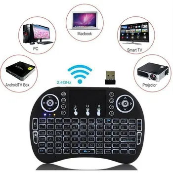 

Mini i8 2.4G Air Mouse Wireless Keyboard with Touchpad Black Handheld for TV Box H96 max PC3