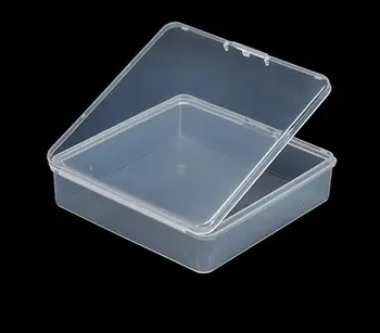 

100pcs 8.2*8.2*2.3cm Transparent Plastic Boxes Storage Packaging Small Parts Square Box Component & Accessories Boxes SN3022