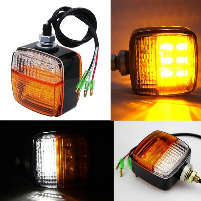 12V 24V Universal LED Clearence Indicator Side Marker Light Double Mirror Lamp For Truck Trailer Boat Bus Amber Yellow | Автомобили и