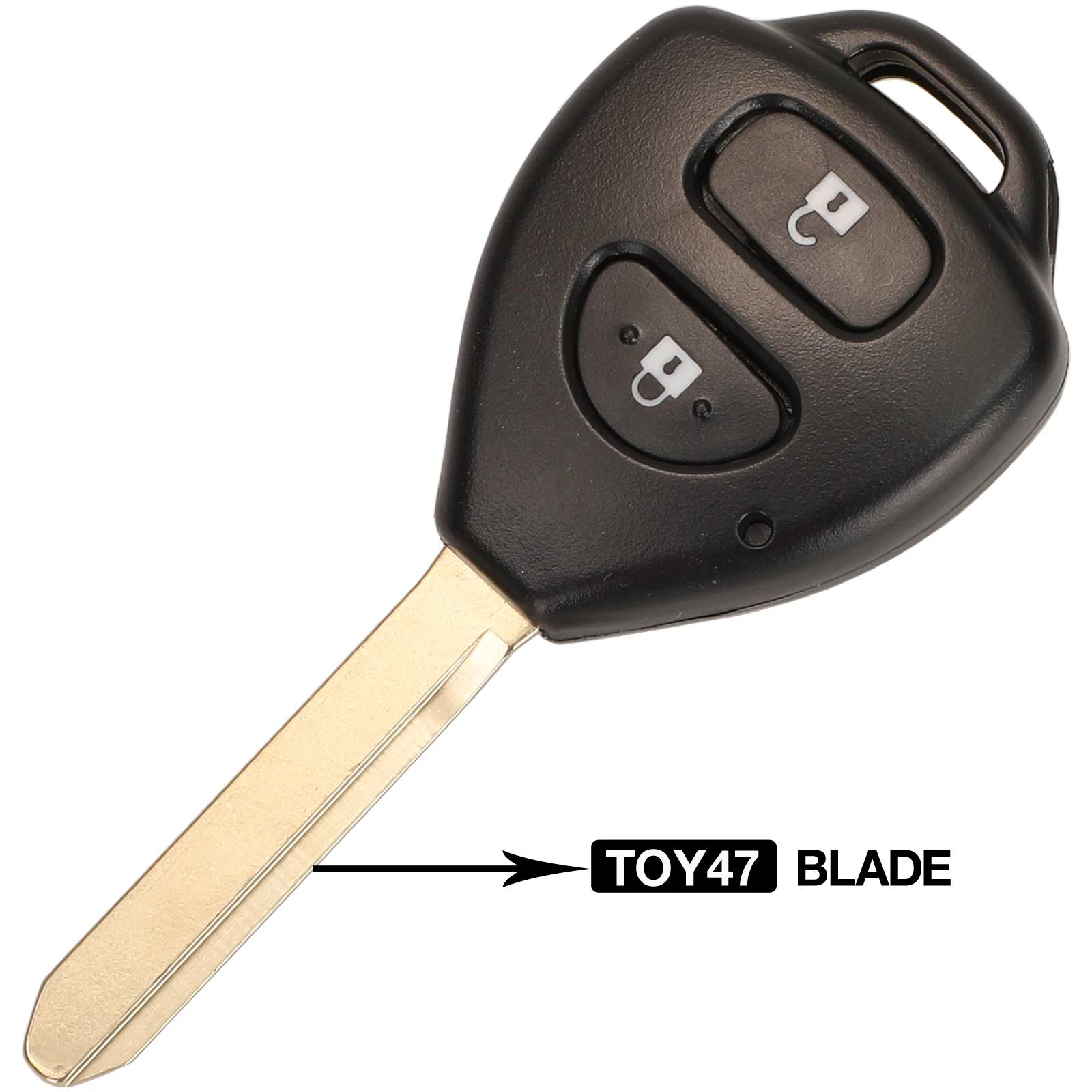 Sleek Remote Car Key Case with Uncut TOY47 Key Shell and Transponder Chip