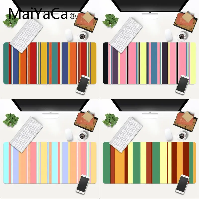 

MaiYaCa Beautiful Color Stripes Rubber Pad to Mouse Game Gaming Mouse Pad Large Deak Mat 700x300mm for overwatch/cs go