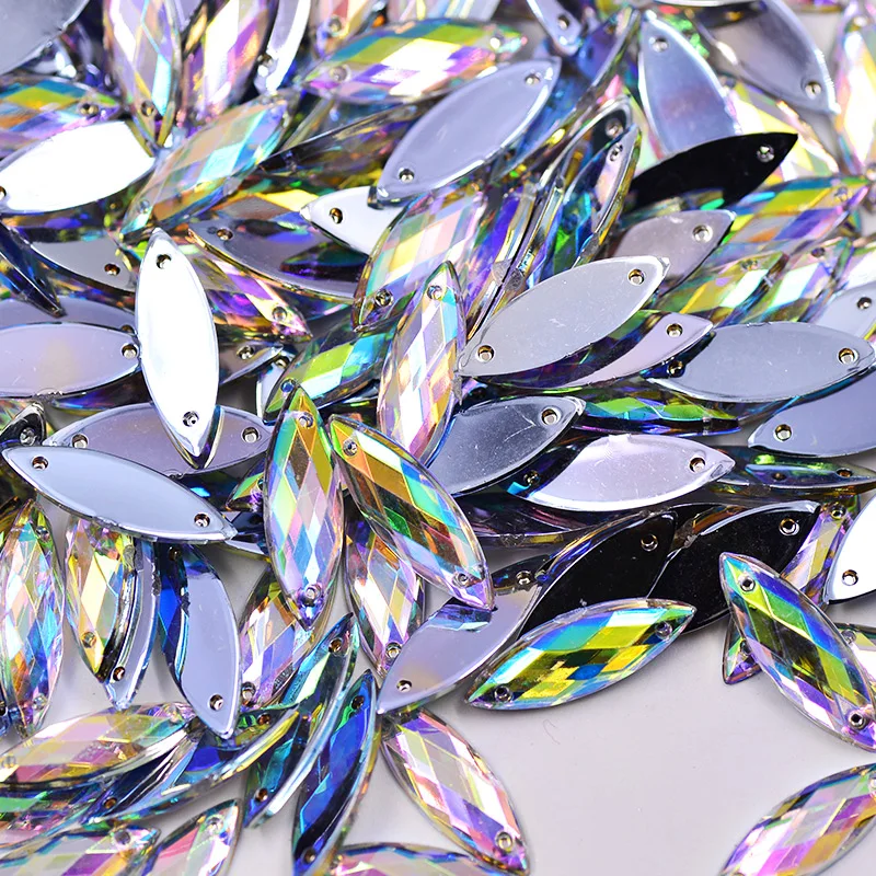 JUNAO-7-21mm-8-26mm-Crystal-AB-Sewing-Horse-Eye-Rhinestones-Applique-Non-Hot-Fix-Crystal (3)