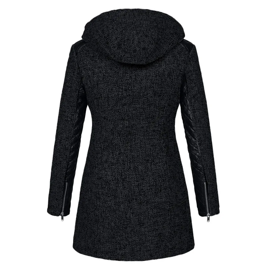 Женская куртка, зимняя куртка, теплая тонкая куртка, толстая парка, зимняя верхняя одежда, пальто на молнии с капюшоном, размер плюс