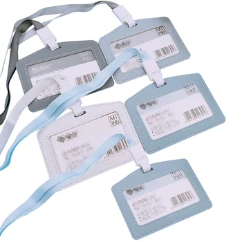 

5PCS Waterproof Transparent Practical Premium Durable Badge Holders with Lanyard for Workers Office