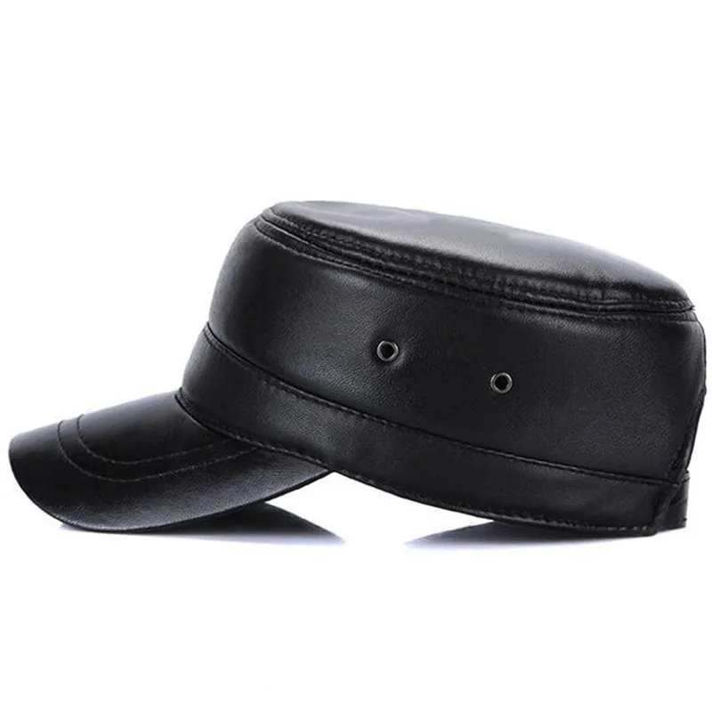 SILOQIN Регулируемая шляпа из натуральной кожи мужская плоская кепка Snapback осень зима Модные армейские Кепки из овчины для женщин индивидуальность элегантный тренд бренды Досуг кепки с козырьками унисекс теплая Кепка
