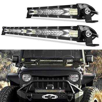 

10/20 Inch DC12V 24V Offroad COB Led Light Bar Spot Flood Combo 78/156W Led Strip Work Light for Jeep Car 4WD Truck SUV ATV