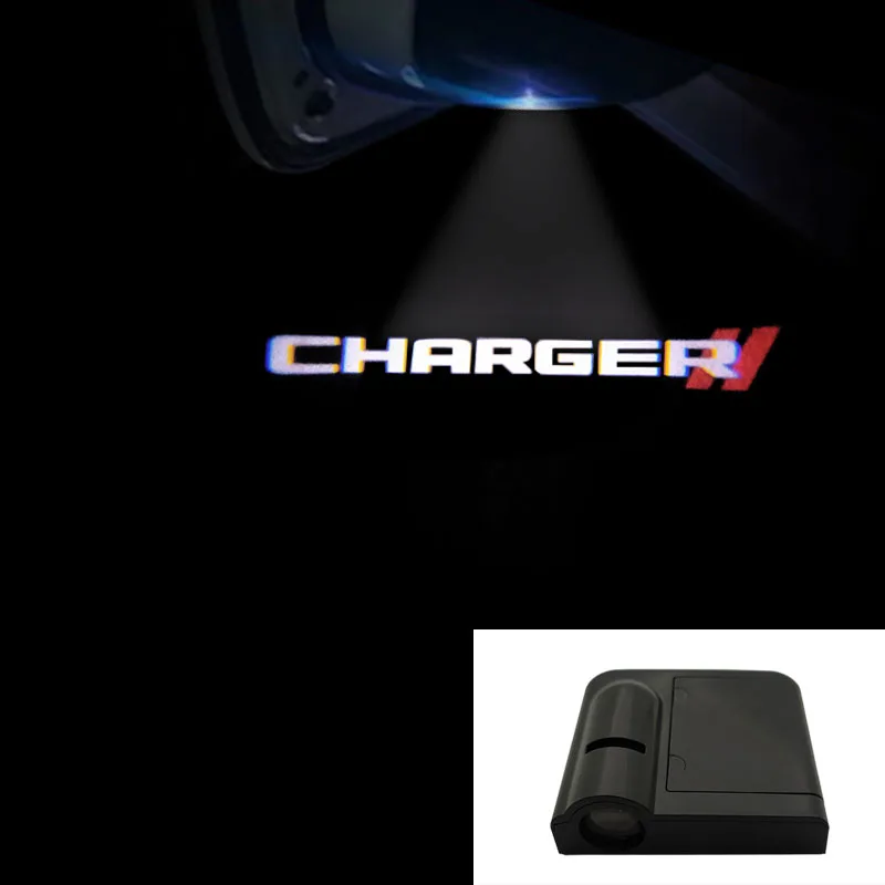 

NEW HD Wireless Led Car Door Welcome Laser Projector Logo Ghost Shadow Lights For Dodge Charger SRT Logo Light car Accessories