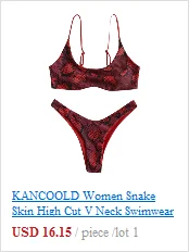 KANCOOLD 2019 Women Causal Swimsuit Sexy One-Piece High Waist Striped Bathing Suit For Women Swimsuit Beachwear Bathing Suit 12